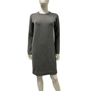 VINCE Gray Knit Wool + Cashmere Pullover Day Play Sweater Dress Women’s Small